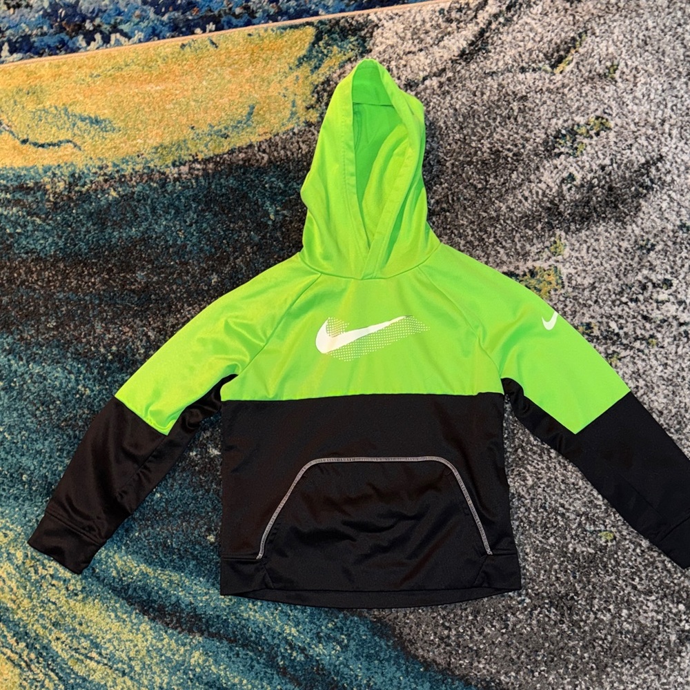 Nike Lime Green and Black Pullover